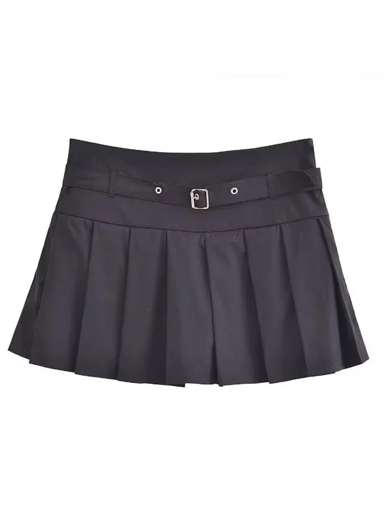 Willshela Women Fashion With Beit Black Pleated Side Zipper Mini Skirt Vintage High Waist Female Chic Lady Skirts
Willshela Women Fashion With Beit Black Pleated Side Zipper Mini Skirt Vintage High Waist Female Chic Lady Skirts