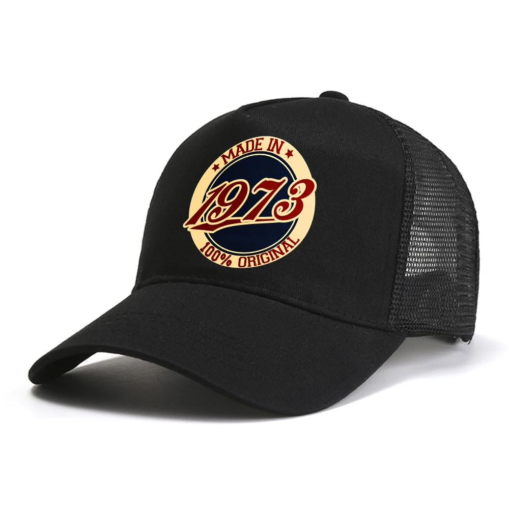 Made in 1973 baseball cap summer men women adjustable mesh hat fashion Breathable Snapback hats
Made in 1973 baseball cap summer men women adjustable mesh hat fashion Breathable Snapback hats