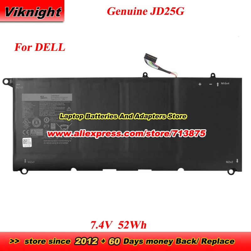 Genuine JD25G Battery RWT1R for Dell XPS 13 9343 13 9350 13-9350-D1508 13D-9343-1608T 13D-9343-160 P54G JHXPY 5K9CP 7.4V 52Wh
Genuine JD25G Battery RWT1R for Dell XPS 13 9343 13 9350 13-9350-D1508 13D-9343-1608T 13D-9343-160 P54G JHXPY 5K9CP 7.4V 52Wh