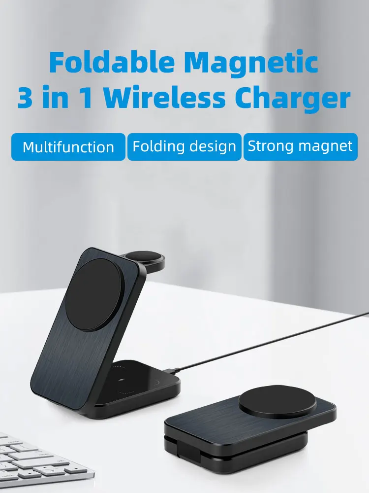 Macsafe Wireless Charger 3 in 1 Folding Portable Stand Magnetic Induction Wireless Charging Station for iPhone 12 Pro 13 14 15
Macsafe Wireless Charger 3 in 1 Folding Portable Stand Magnetic Induction Wireless Charging Station for iPhone 12 Pro 13 14 15