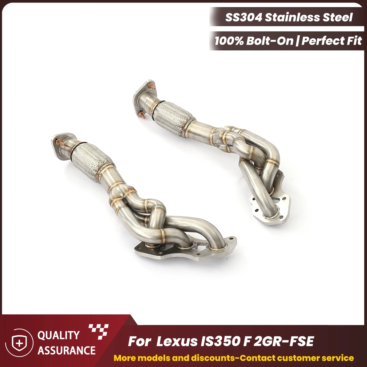 ECCF Sports Exhaust Headers With Heat Shield For Lexus IS350 F 2GR-FSE High Flow High Performance Tuning Upgrade
ECCF Sports Exhaust Headers With Heat Shield For Lexus IS350 F 2GR-FSE High Flow High Performance Tuning Upgrade