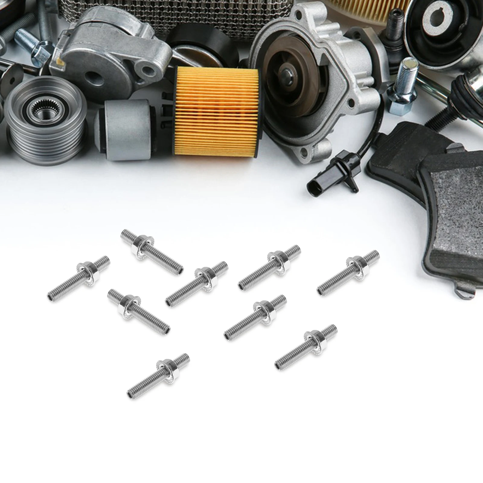 Stainless Steel Exhaust Manifold Stud Kit Heavy Duty Reinforcement Fixing Bolts Compatible For 4.6L 5.4L Engines Car Engine
Stainless Steel Exhaust Manifold Stud Kit Heavy Duty Reinforcement Fixing Bolts Compatible For 4.6L 5.4L Engines Car Engine