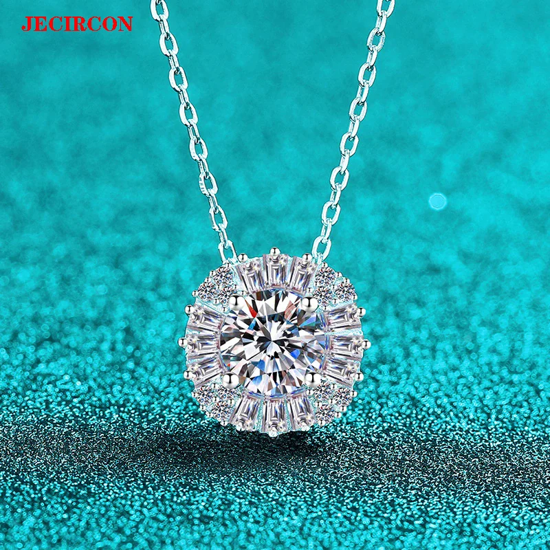 JECIRCON 1 карат муассанитовое ожерелье для женщин S925 стерлингового серебра цепочка на ключицу роскошный багет циркон кулон сверкающие ювелирные изделия
JECIRCON 1 карат муассанитовое ожерелье для женщин S925 стерлингового серебра цепочка на ключицу роскошный багет циркон кулон сверкающие ювелирные изделия