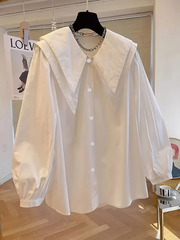 New Lolita Fashion Creamy White Sailor Collar Puff-Sleeve Women Shirt Blouse Korean Popular Women's Clothes Daily Comfortable To
New Lolita Fashion Creamy White Sailor Collar Puff-Sleeve Women Shirt Blouse Korean Popular Women's Clothes Daily Comfortable To