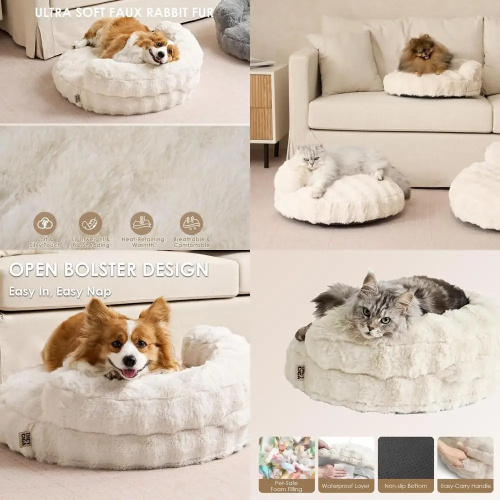 Large Dog Bed with Removable, Washable Cover, Bolster Design, Waterproof & Non-Slip, 36 x 36 x 9, Cream
Large Dog Bed with Removable, Washable Cover, Bolster Design, Waterproof & Non-Slip, 36 x 36 x 9, Cream