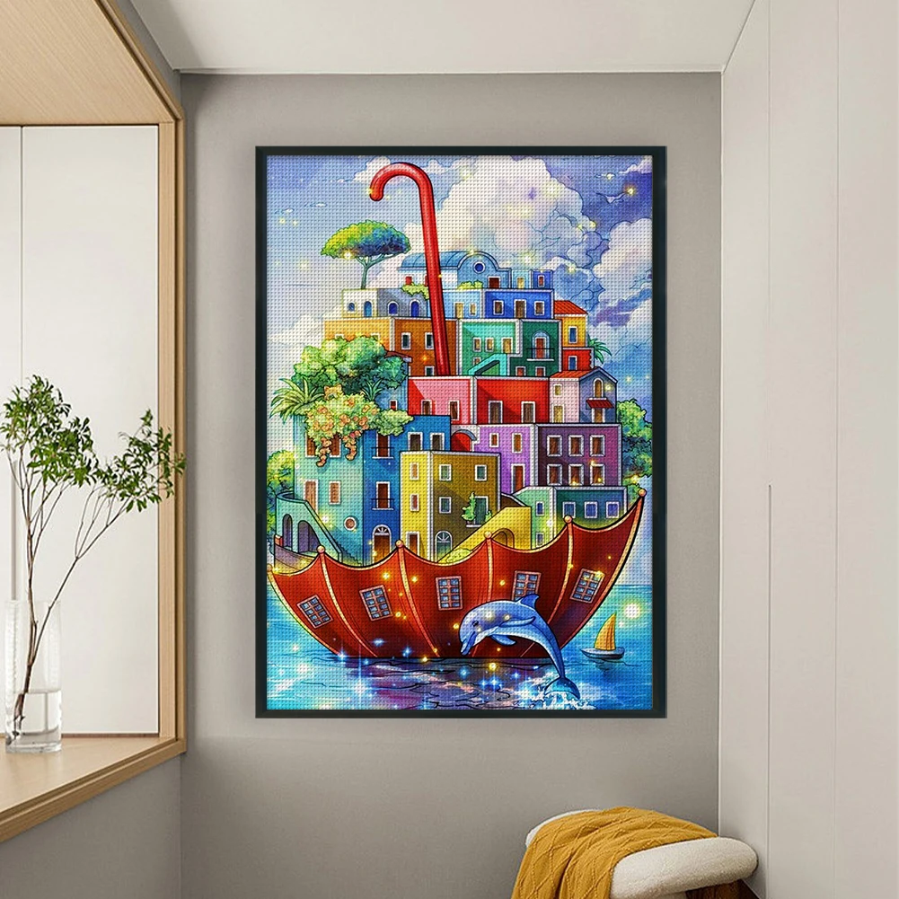 Castle Printed Cross Stitch Kit 40x60cm DIY 11CT Thread Art Needlework Home Art (C)
Castle Printed Cross Stitch Kit 40x60cm DIY 11CT Thread Art Needlework Home Art (C)