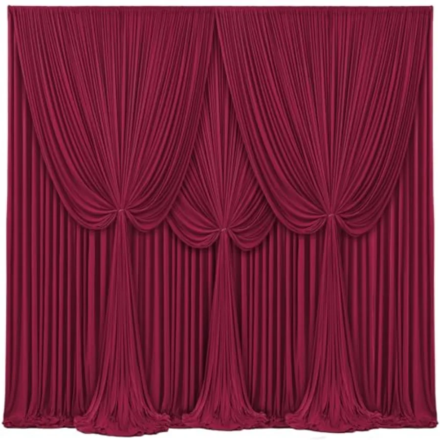 4 Panels Burgundy Wedding Backdrop Curtains, Wrinkle-Free Polyester Fabric, Maroon Photo Backdrop for Party, Baby Shower, Photo
4 Panels Burgundy Wedding Backdrop Curtains, Wrinkle-Free Polyester Fabric, Maroon Photo Backdrop for Party, Baby Shower, Photo
