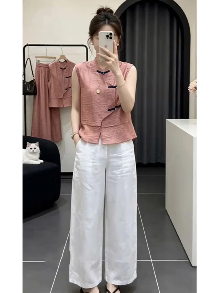 New Chinese Style Fashionable Women's Shirt with Button Placket Loose Slimming Casual Wear Summer Breathable Midweight
New Chinese Style Fashionable Women's Shirt with Button Placket Loose Slimming Casual Wear Summer Breathable Midweight