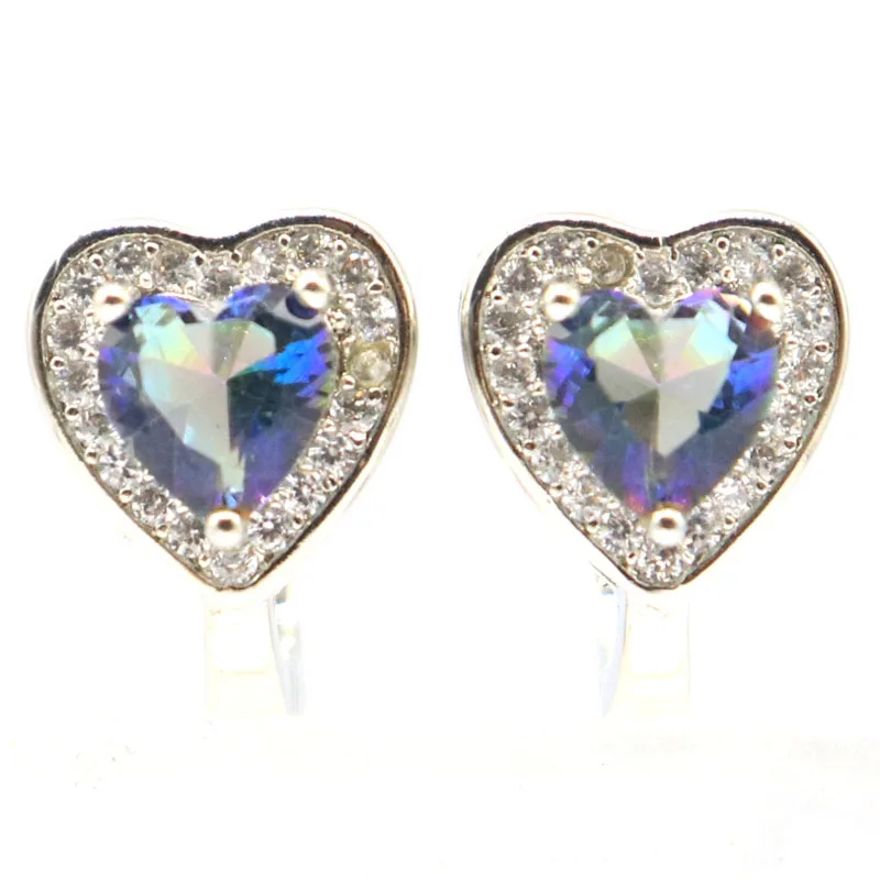 Buy 3 get 1 free 10x10mm Lovely Cute Heart Shape Fire Rainbow Mystic Topaz Violet Topaz White CZ Daily Wear Silver Earrings
Buy 3 get 1 free 10x10mm Lovely Cute Heart Shape Fire Rainbow Mystic Topaz Violet Topaz White CZ Daily Wear Silver Earrings