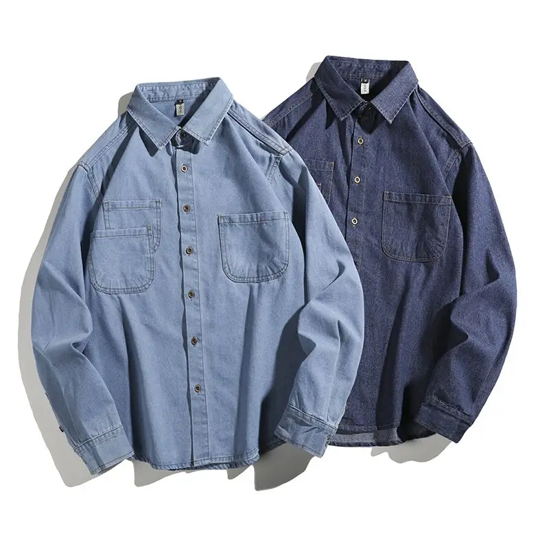 Свободная повседневная джинсовая одежда Long Sve Denim irt, весенне-осенняя мужская корейская тонкая верхняя одежда, повседневная рабочая одежда для пар
Свободная повседневная джинсовая одежда Long Sve Denim irt, весенне-осенняя мужская корейская тонкая верхняя одежда, повседневная рабочая одежда для пар