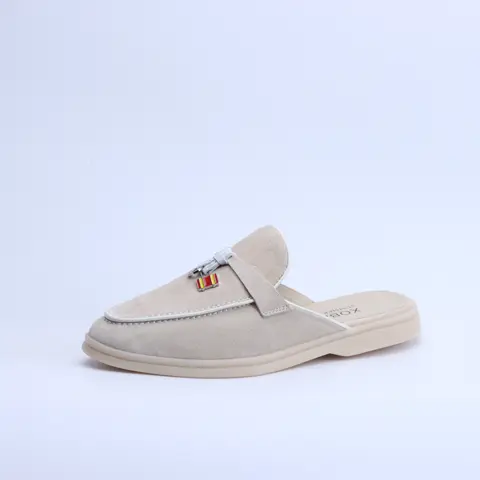 Yüksek Kaliteli Kadın Süet Deri Terlik Yazlık Giymeli Günlük Ayakkabı Düz Taban Mokasen Rahat Ayakkabılar