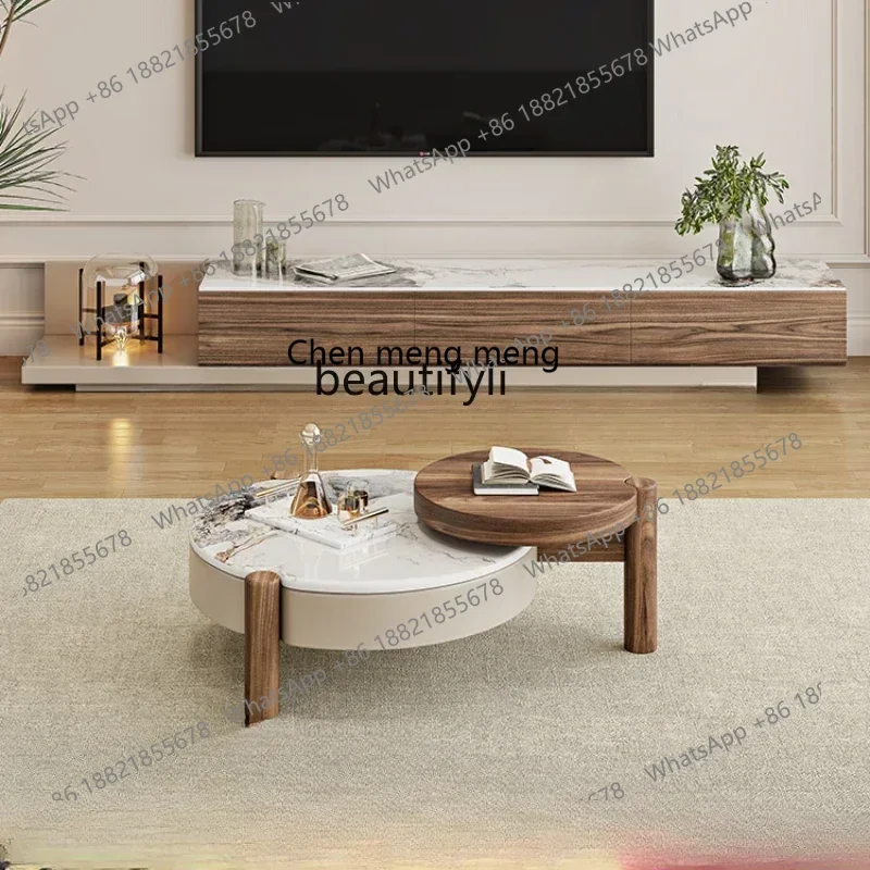 X C Italian minimalist coffee table TV cabinet combination living room simple household round small coffee table
X C Italian minimalist coffee table TV cabinet combination living room simple household round small coffee table