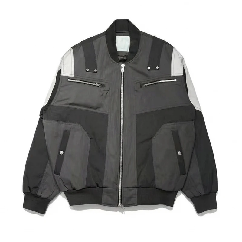 NIGO Men's Black Gray Color block Bomber Jacket Autumn Winter Street wear Casual Outings Stylish Daily Looks #NIGO9566Z
NIGO Men's Black Gray Color block Bomber Jacket Autumn Winter Street wear Casual Outings Stylish Daily Looks #NIGO9566Z