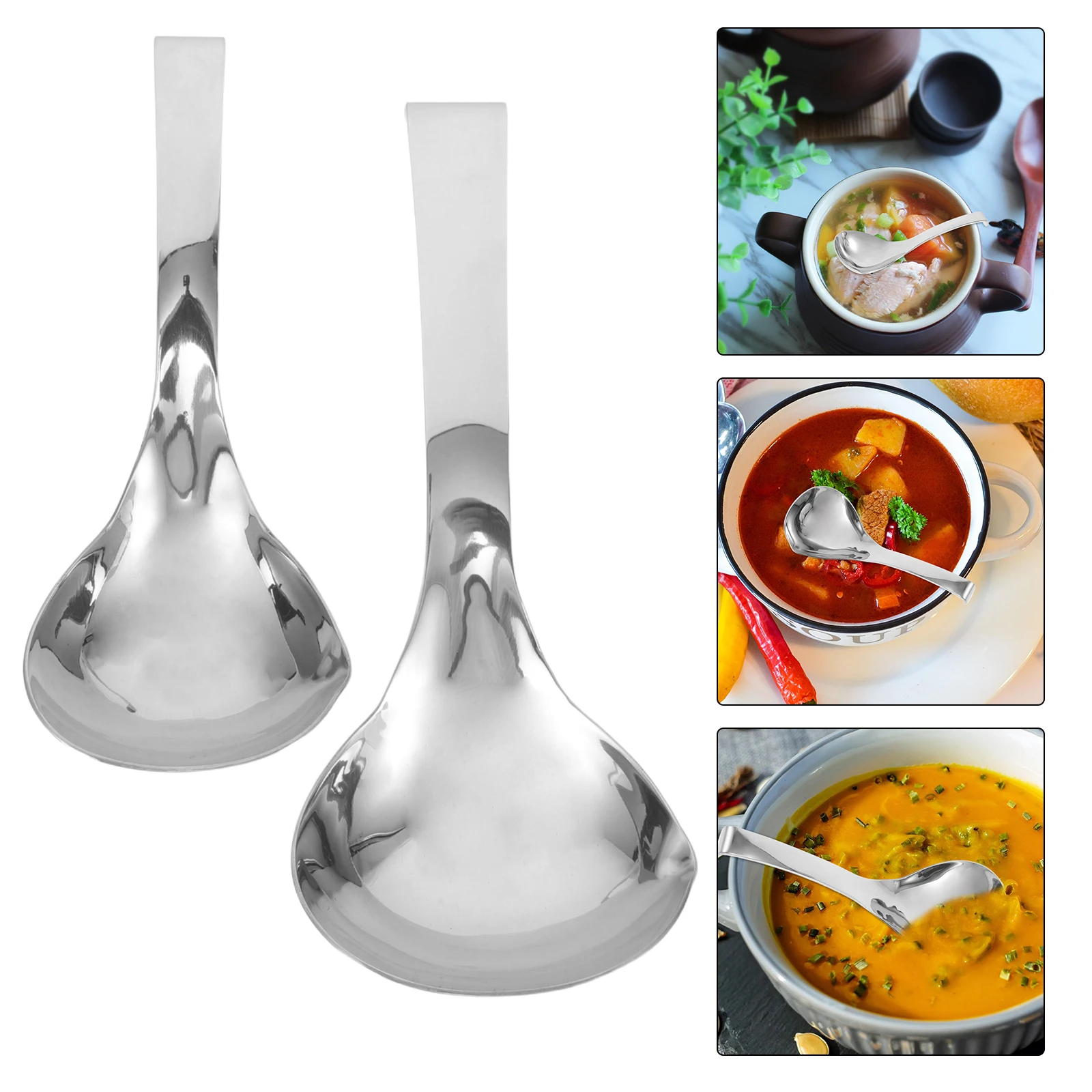 2Pcs Stainless Steel Serving Spoons Deep Ladles for Soup Sauce Pasta Buffet Kitchen Utensils Soup Ladle Stainless Steel
2Pcs Stainless Steel Serving Spoons Deep Ladles for Soup Sauce Pasta Buffet Kitchen Utensils Soup Ladle Stainless Steel