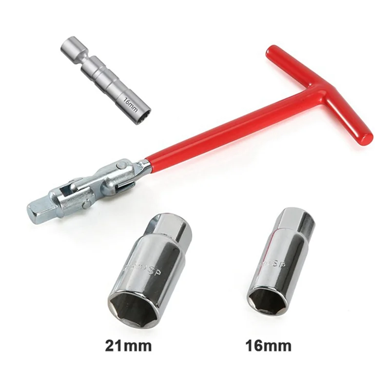 Classy-Spark Plug Socket Wrench Set Replacement Accessories Factory Socket Wrench Red Handle 4 Piece Set 16Mm T-Wrench
Classy-Spark Plug Socket Wrench Set Replacement Accessories Factory Socket Wrench Red Handle 4 Piece Set 16Mm T-Wrench