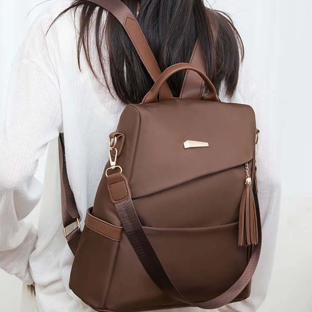 Large Capacity Nylon Backpack Women Soft-Touch Multi-Pocket Waterproof Rucksack Multi-Way Solid-Color Anti-Theft Daypack
Large Capacity Nylon Backpack Women Soft-Touch Multi-Pocket Waterproof Rucksack Multi-Way Solid-Color Anti-Theft Daypack