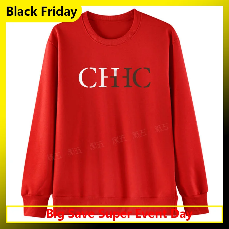 CH Letter Print Sweatshirt Men Women Cotton Crewneck Pullover Casual Loose Fit Long Sleeve Top Streetwear Fashion
CH Letter Print Sweatshirt Men Women Cotton Crewneck Pullover Casual Loose Fit Long Sleeve Top Streetwear Fashion