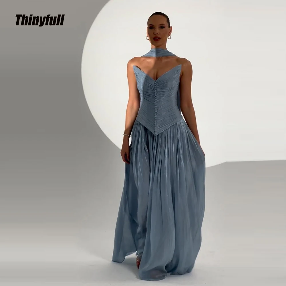 Thinyfull Shiny Satin A-line Prom Dress 2026 Sleeveless V-neck Long Birthday Gown Evening Party Dress Robe De Soirée Customized
Thinyfull Shiny Satin A-line Prom Dress 2026 Sleeveless V-neck Long Birthday Gown Evening Party Dress Robe De Soirée Customized