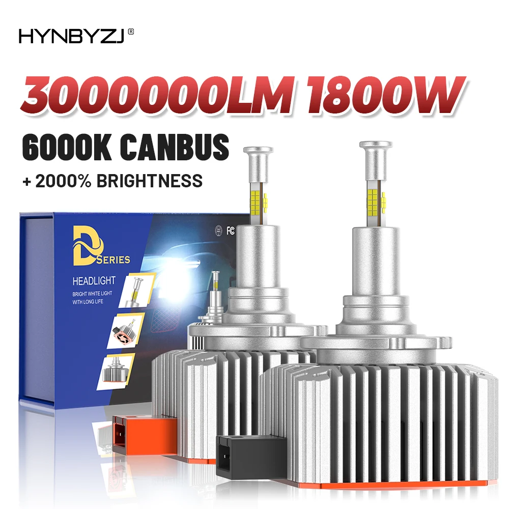 HYNBYZJ D3S D1S LED Headlights Canbus 1:1 HID D1S D3S D5S D1R D2R Auto Lamp 3000000LM 1800W Plug&Play Turbo LED Bulb For Car
HYNBYZJ D3S D1S LED Headlights Canbus 1:1 HID D1S D3S D5S D1R D2R Auto Lamp 3000000LM 1800W Plug&Play Turbo LED Bulb For Car