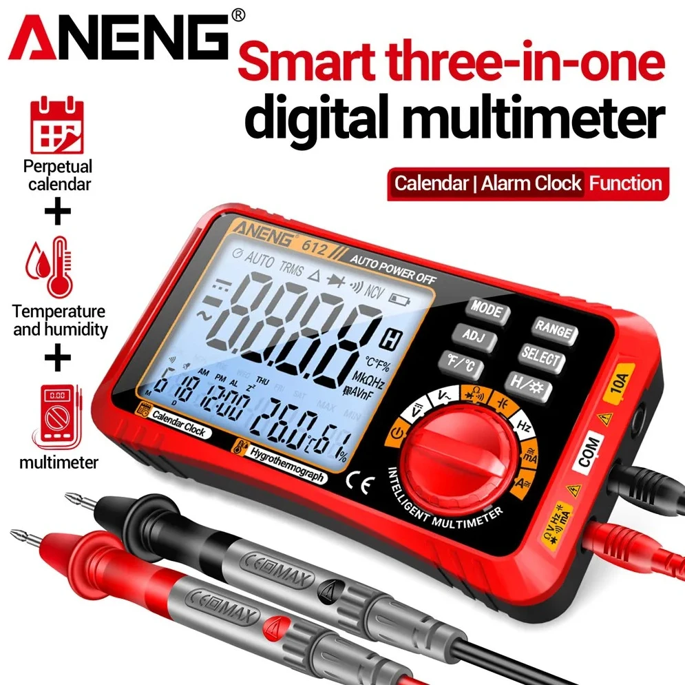 ANENG 612 Smart Digital Multimeter 3 In 1 Tester AC/DC Current Voltage Capacitance Professional Measurement Electrician Tools
ANENG 612 Smart Digital Multimeter 3 In 1 Tester AC/DC Current Voltage Capacitance Professional Measurement Electrician Tools
