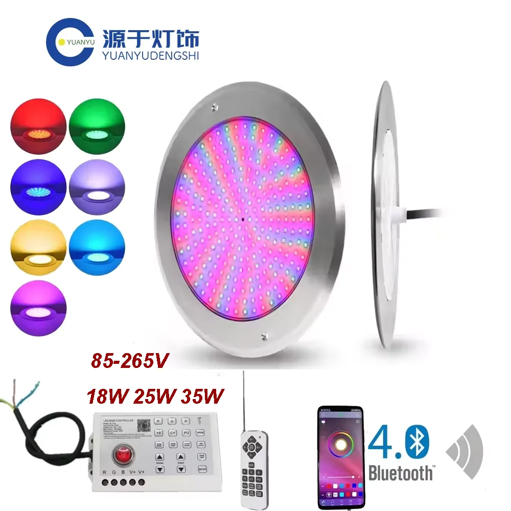 18 Вт RGB светодиодный светильник для бассейна Bluetooth APP Control AC85-265V наружное подводное освещение фонтан пейзажная лампа Piscina Luz прожектор
18 Вт RGB светодиодный светильник для бассейна Bluetooth APP Control AC85-265V наружное подводное освещение фонтан пейзажная лампа Piscina Luz прожектор