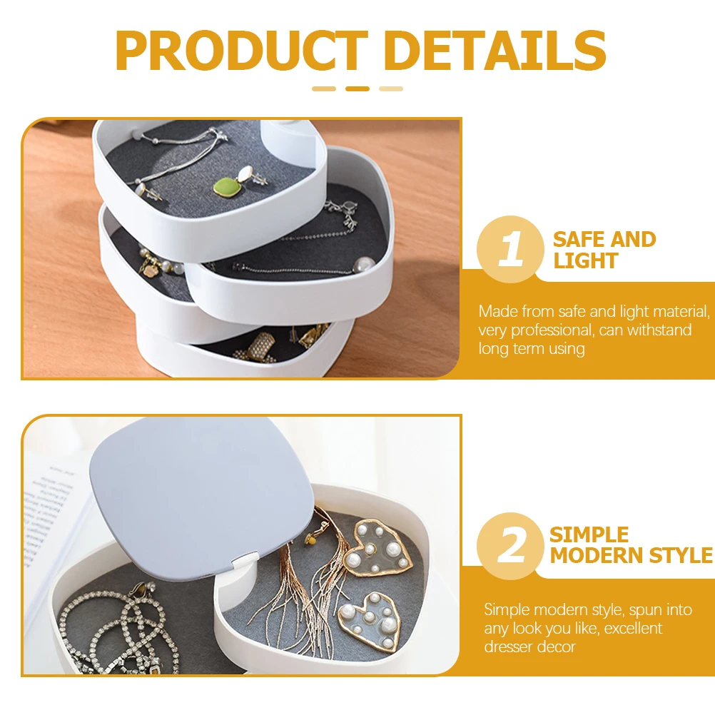 Ящик для хранения ювелирных изделий, ganizer, зеркальный дизайн для серег, ожерелий, браслетов, компактный, легкий, вращающийся, из АБС-пластика, длительное использование
Ящик для хранения ювелирных изделий, ganizer, зеркальный дизайн для серег, ожерелий, браслетов, компактный, легкий, вращающийся, из АБС-пластика, длительное использование