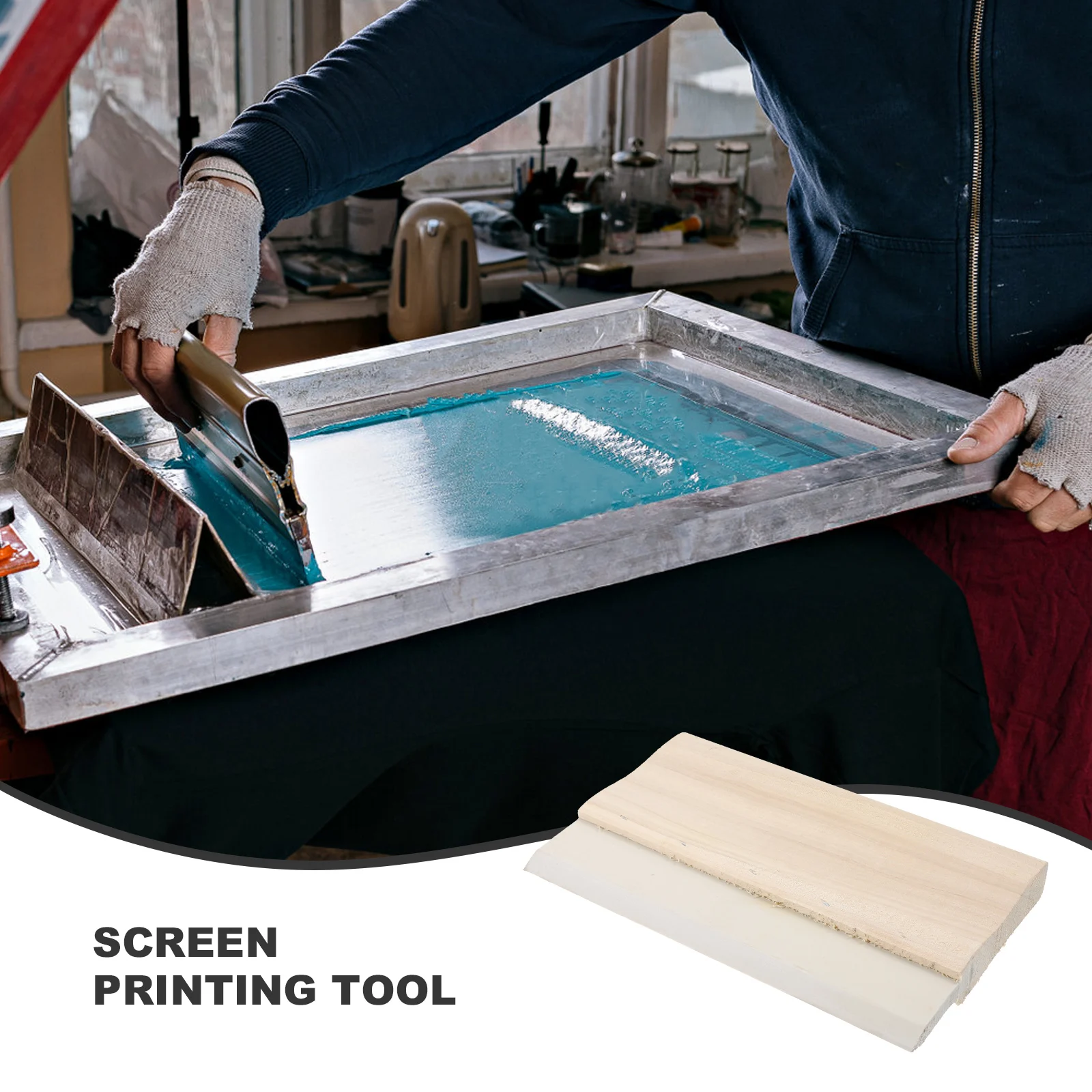 Wood Handle Rubber Screen Printing Scraper Thick Durable Ink Scraper Scratch Resistant for Fabric Graphic Printing Supplies
Wood Handle Rubber Screen Printing Scraper Thick Durable Ink Scraper Scratch Resistant for Fabric Graphic Printing Supplies