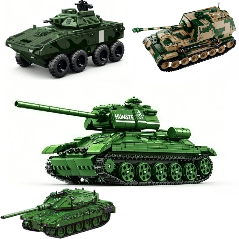 Building Bricks Gift: Military WWII Tank Series Including C1 Infantry Fighting Vehicle, Elefant Tank Destroyer, Tiger Heavy Tank
Building Bricks Gift: Military WWII Tank Series Including C1 Infantry Fighting Vehicle, Elefant Tank Destroyer, Tiger Heavy Tank