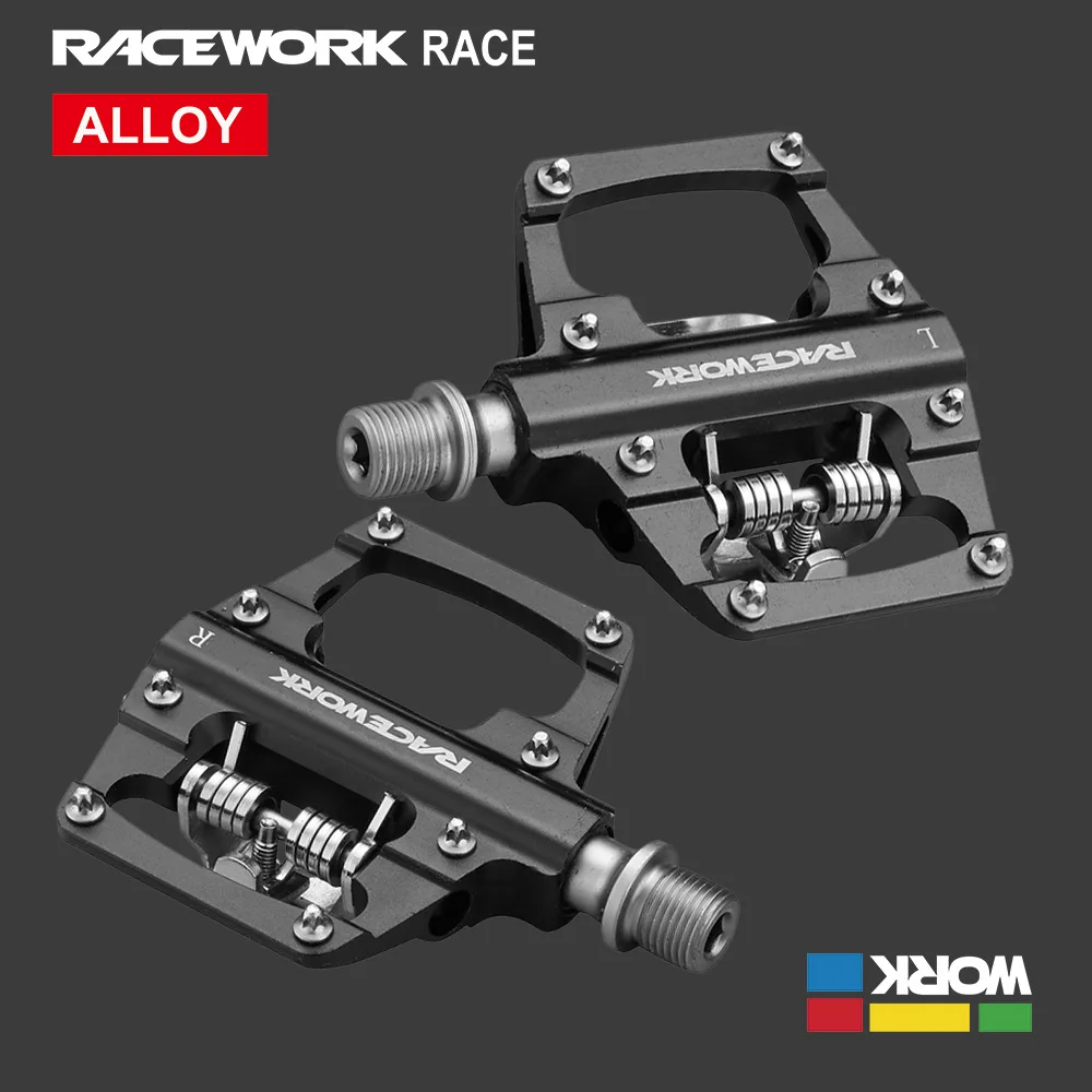 RACEWORK MTB Bike Pedal For SPD Dual Self-locking Platform Pedals Footrest Mountain Bicycle Pedals
RACEWORK MTB Bike Pedal For SPD Dual Self-locking Platform Pedals Footrest Mountain Bicycle Pedals