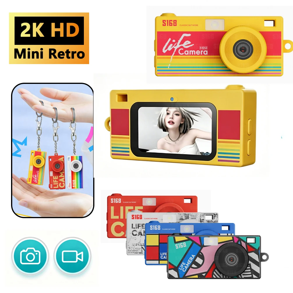 S168 Thumb Keychain Camera 1.47Inch IPS Screen Retro Mini Cam HD Digital Cameras Small Camcorder With Flash Light Video Recorder
S168 Thumb Keychain Camera 1.47Inch IPS Screen Retro Mini Cam HD Digital Cameras Small Camcorder With Flash Light Video Recorder