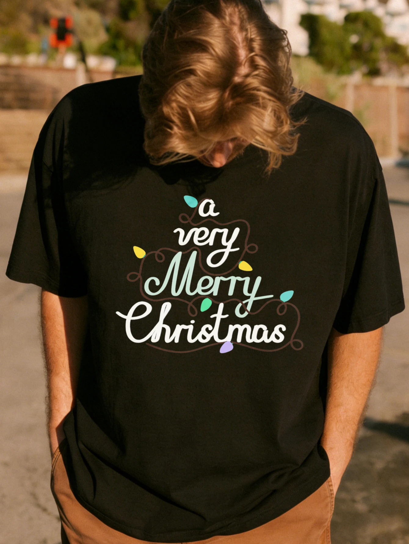 Мужская хлопковая футболка с принтом «Счастливого Рождества», стандартного кроя, с коротким рукавом, летняя, повседневная, для ежедневной носки, подарок для него
Мужская хлопковая футболка с принтом «Счастливого Рождества», стандартного кроя, с коротким рукавом, летняя, повседневная, для ежедневной носки, подарок для него