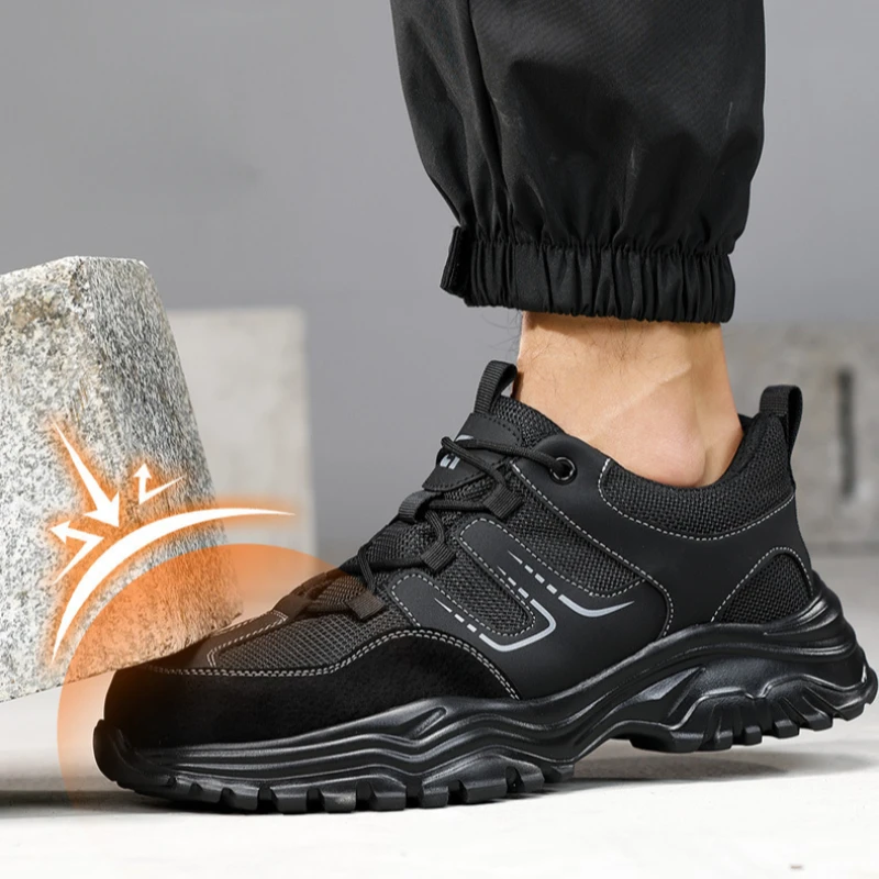 Мужская защитная обувь для работы, защитные ботинки, дышащие, устойчивые к проколам спортивные рабочие кроссовки со стальным носком, строительные тактические ботинки
Мужская защитная обувь для работы, защитные ботинки, дышащие, устойчивые к проколам спортивные рабочие кроссовки со стальным носком, строительные тактические ботинки