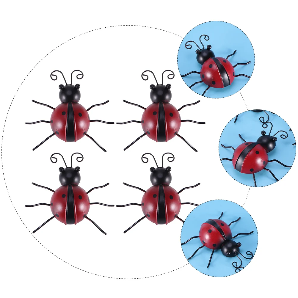 4 Pcs Iron Wall Hanging Decor Durable Metal Ladybug Art Craft Decoration Tinplate Sculpture
4 Pcs Iron Wall Hanging Decor Durable Metal Ladybug Art Craft Decoration Tinplate Sculpture