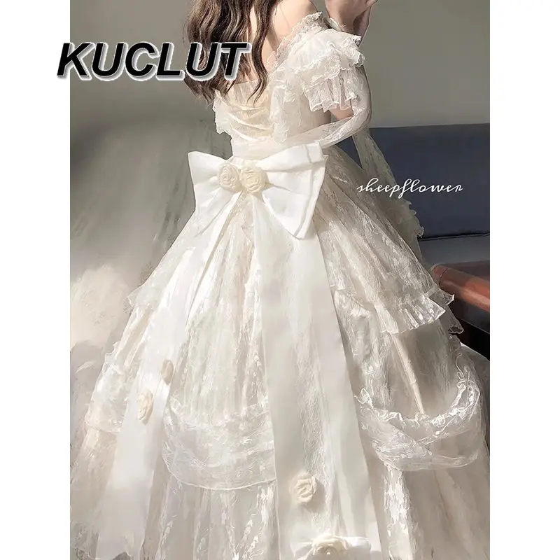 Women Lolita Girl Fairy Fluffy Maxi Dress White Wedding Dress Summer New Sweet Elegant Fairy Banquet Birthday Princess Dresses
Women Lolita Girl Fairy Fluffy Maxi Dress White Wedding Dress Summer New Sweet Elegant Fairy Banquet Birthday Princess Dresses