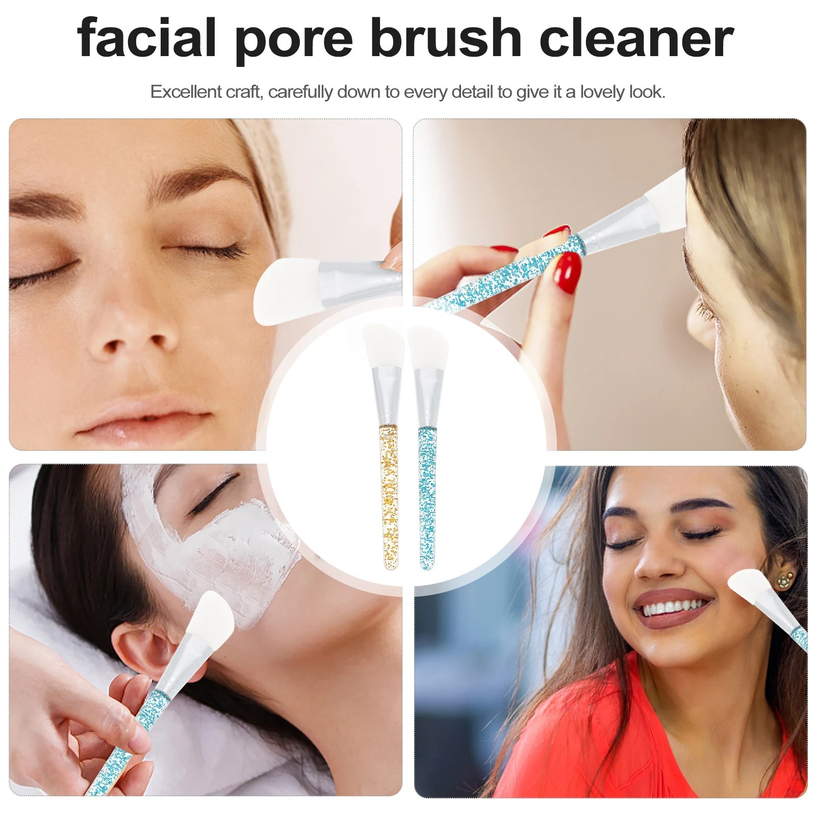 6Pcs Facial Mask Brushes Silicone Material Smooth Practical Face Mask Applicators for Daily Use Beauty Brush Makeup Applicator
6Pcs Facial Mask Brushes Silicone Material Smooth Practical Face Mask Applicators for Daily Use Beauty Brush Makeup Applicator