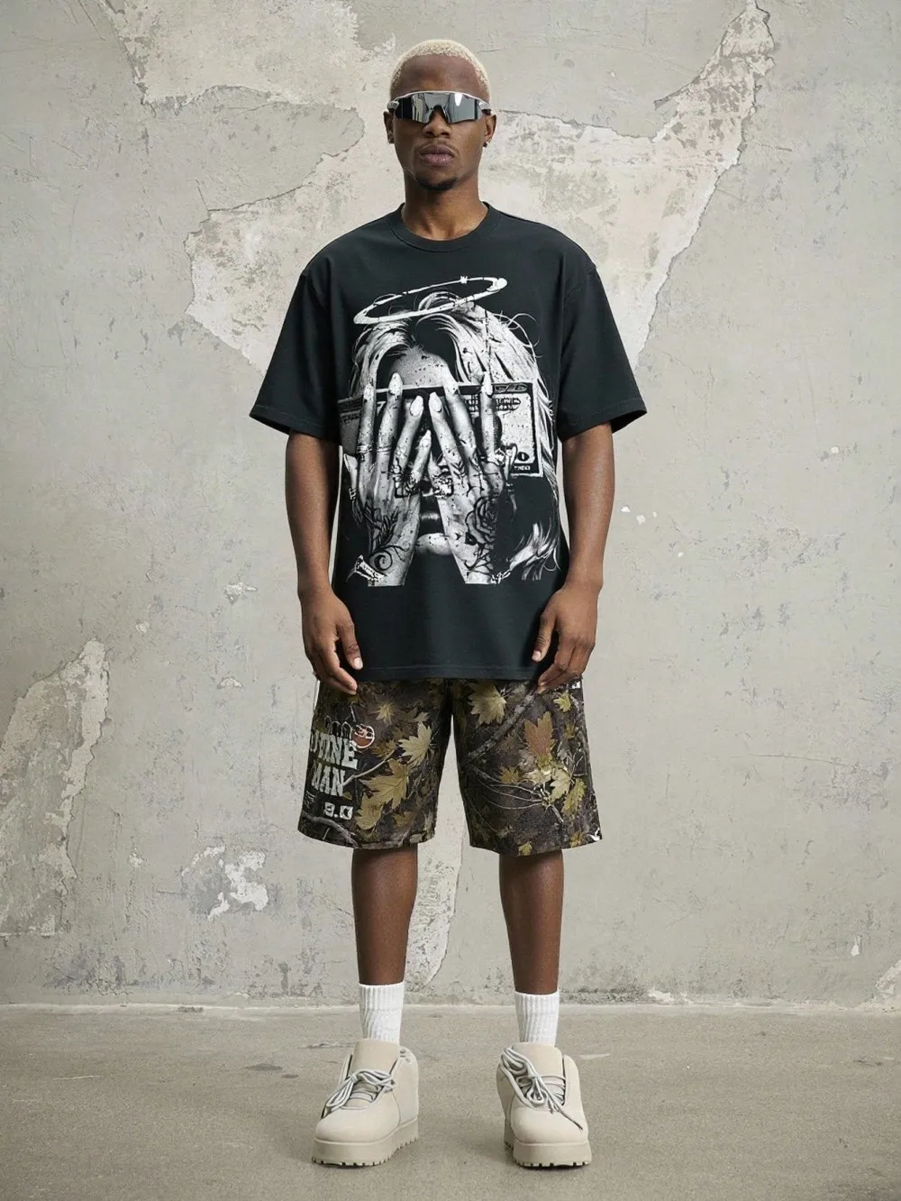 Men's summer personality figure wealth print comfortable breathable round neck T-shirt drawstring shorts set outdoor streetwear
Men's summer personality figure wealth print comfortable breathable round neck T-shirt drawstring shorts set outdoor streetwear