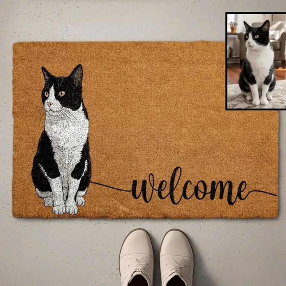 Custom Door Mat Personalized Cat Photo Print Non Slip Pet Lover Entryway Rug Carpet Home Decor Accessory Housewarming Gift
Custom Door Mat Personalized Cat Photo Print Non Slip Pet Lover Entryway Rug Carpet Home Decor Accessory Housewarming Gift