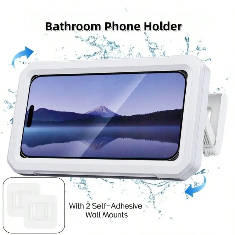 Shockproof Phone Holders 360° Rotating Splash-Proof Shower Phone Holder, Waterproof Shower Phone Mount Compatible With IPhone 15/14/13/12 Pro Max XS XR, Touch-Sensitive Shower Phone Stand, Rotating Phone Case Holder, Anti-Fog Transparent Bracket, Suitable
Shockproof Phone Holders 360° Rotating Splash-Proof Shower Phone Holder, Waterproof Shower Phone Mount Compatible With IPhone 15/14/13/12 Pro Max XS XR, Touch-Sensitive Shower Phone Stand, Rotating Phone Case Holder, Anti-Fog Transparent Bracket, Suitable