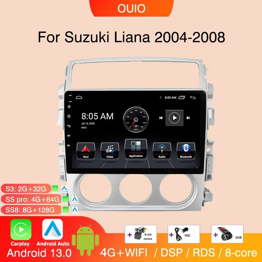 8 ГБ + 128 ГБ Android 13 радио для Suzuki Liana 2004 2005 2006 2007-2008 Автомобильный стерео мультимедийный плеер Carplay Авто GPS-навигация
8 ГБ + 128 ГБ Android 13 радио для Suzuki Liana 2004 2005 2006 2007-2008 Автомобильный стерео мультимедийный плеер Carplay Авто GPS-навигация