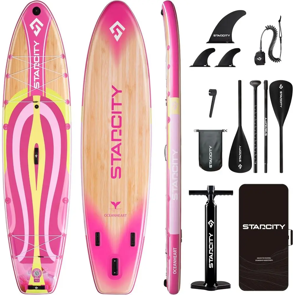 11'6 x 34 x 6 Adult-Sized Stand Up Paddle Board with Non-Slip Surface for Easy Stability and Maneuverability
11'6 x 34 x 6 Adult-Sized Stand Up Paddle Board with Non-Slip Surface for Easy Stability and Maneuverability