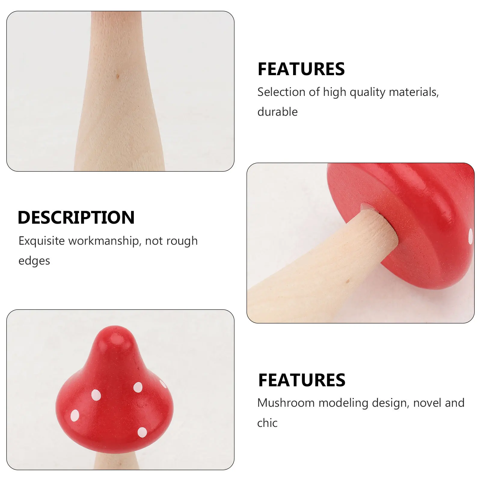 10Pcs Wooden Mushroom Red Delicate Craft DIY Bonsai Adornment Landscape Garden Decoration Wooden Mushroom Bonsai Adornment
10Pcs Wooden Mushroom Red Delicate Craft DIY Bonsai Adornment Landscape Garden Decoration Wooden Mushroom Bonsai Adornment