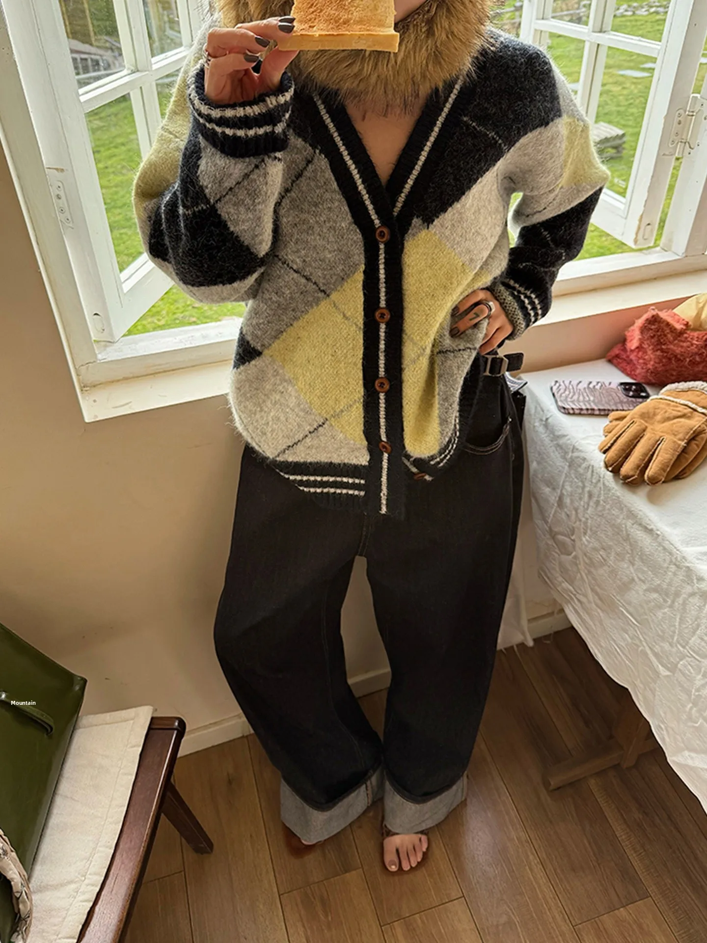 Women's ey Diamond Pattern Color Blo Knitted Open Cardigan Thi Long Sve Winter Outerwear Sli Versatile Loose Fit
Women's ey Diamond Pattern Color Blo Knitted Open Cardigan Thi Long Sve Winter Outerwear Sli Versatile Loose Fit