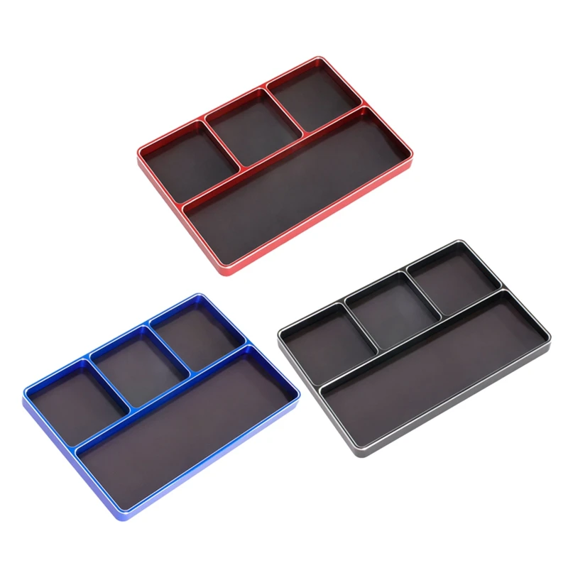 1/10 1/8 RC Model Car Metal CNC Four-Grid Simple Screw Disk Storage Box Metal Nut Screw Tray Replacement Black
1/10 1/8 RC Model Car Metal CNC Four-Grid Simple Screw Disk Storage Box Metal Nut Screw Tray Replacement Black