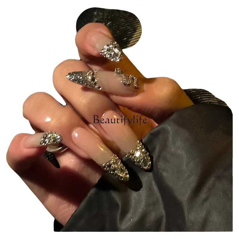 Purely handmade nude white nail art temperament simple wear nail ice through gentle
Purely handmade nude white nail art temperament simple wear nail ice through gentle