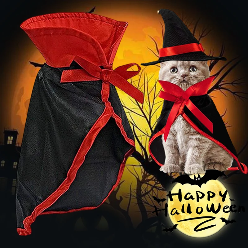 Pet Halloween Cape Cat Decoration Halloween Cloak Hat Pet Cosplay Costume Christmas Dress Up Pet Clothes For Small Dog
Pet Halloween Cape Cat Decoration Halloween Cloak Hat Pet Cosplay Costume Christmas Dress Up Pet Clothes For Small Dog