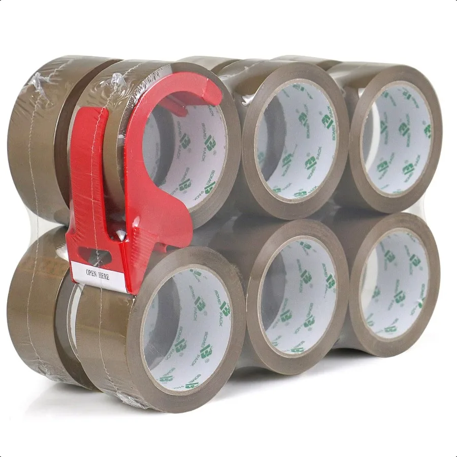 BOMEI PACK Brown Packing Tape 2inch Heavy Duty 12Rolls Refills with 1 Dispenser for Box Packaging Shipping and Moving Sealing 2
BOMEI PACK Brown Packing Tape 2inch Heavy Duty 12Rolls Refills with 1 Dispenser for Box Packaging Shipping and Moving Sealing 2