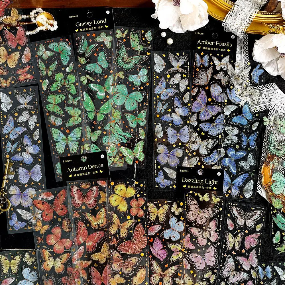 3Pcs Butterfly Album Series Decorative Sticker Pack Retro Scrapbooking Material Label Diy Diary Phone Journal Planner
3Pcs Butterfly Album Series Decorative Sticker Pack Retro Scrapbooking Material Label Diy Diary Phone Journal Planner