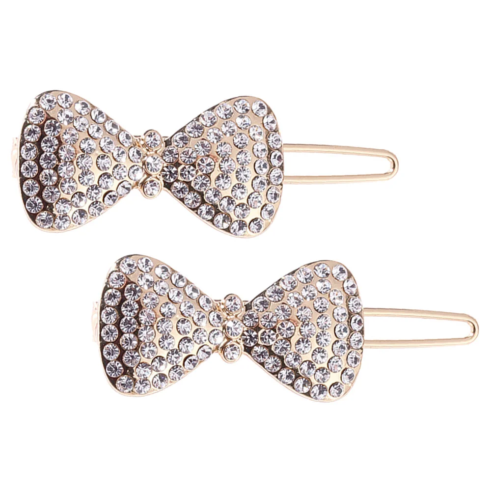 2 Pcs Bow Hairpin Clips Headgear Barrettes for Women Teens Rhinestones Decorations Jewelry Accessories
2 Pcs Bow Hairpin Clips Headgear Barrettes for Women Teens Rhinestones Decorations Jewelry Accessories