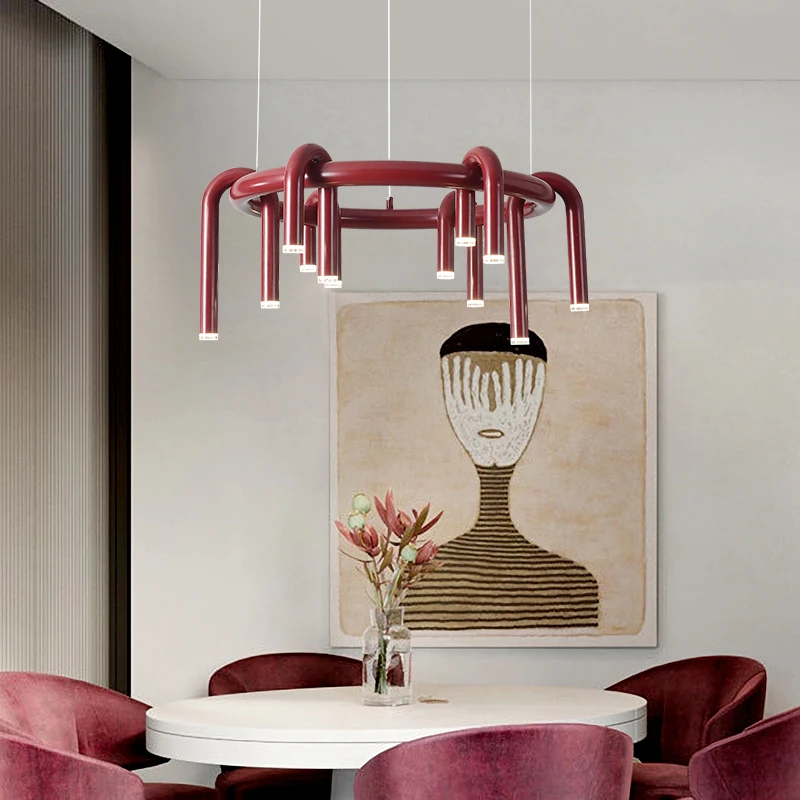 Modern Alloy Red U-shaped LED Circular Pendant Light For Living Room Dining Room Indoor Home Decoration Lighting Fixtures
Modern Alloy Red U-shaped LED Circular Pendant Light For Living Room Dining Room Indoor Home Decoration Lighting Fixtures