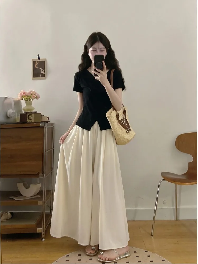 plus Size Casual Set Summer New Design Irregular Short Sleeve Top High Waist Wide Leg Pants Skirt Two Piece Fashion Ensemble
plus Size Casual Set Summer New Design Irregular Short Sleeve Top High Waist Wide Leg Pants Skirt Two Piece Fashion Ensemble